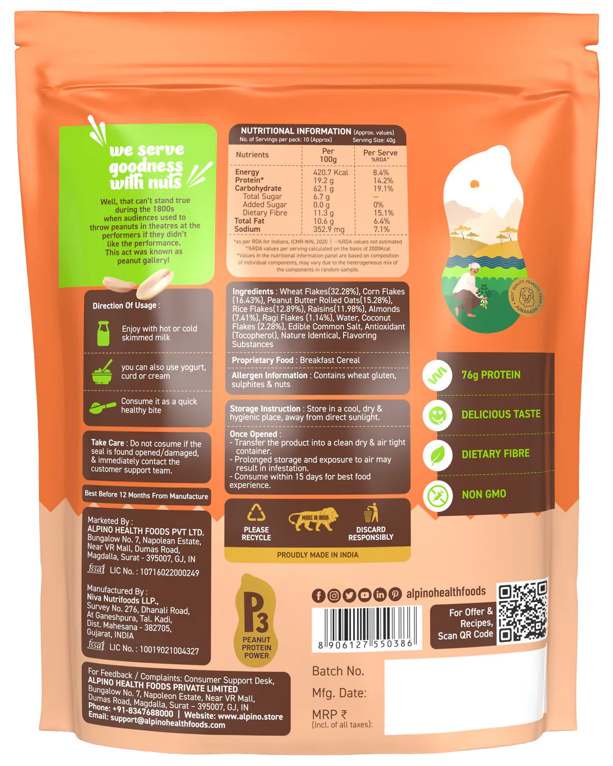 IMG_8523 Alpino Zero Added Sugar Super Muesli 400gm