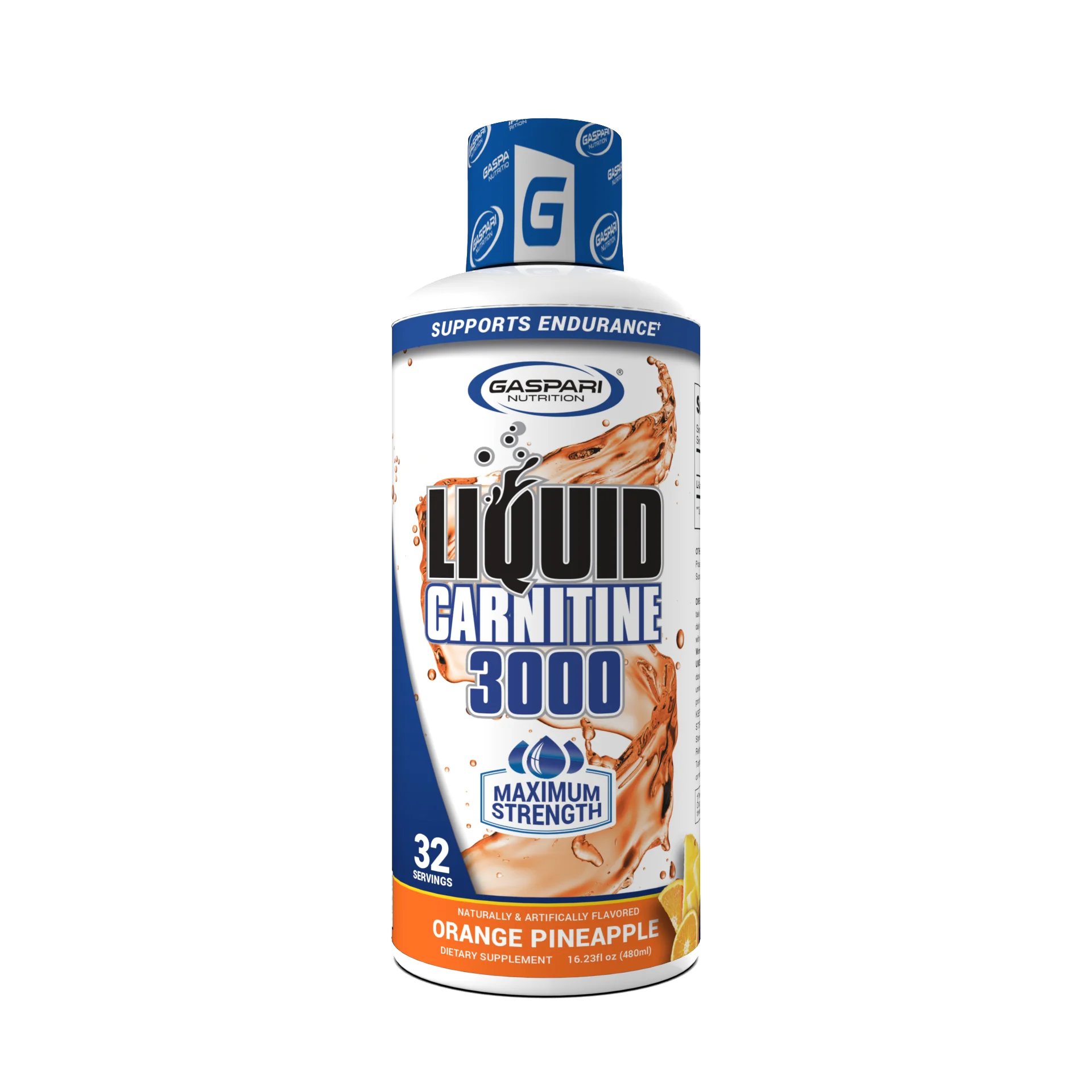 LC_OP_Front Gaspari Liquid L-Carnitine 3000 BEST CARANTINE ORANAG