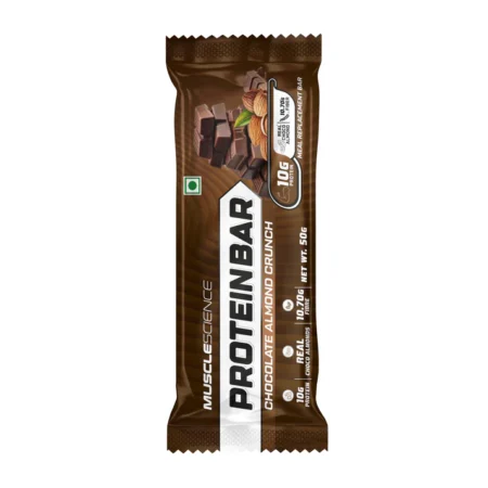 MuscleScience Protein Bar – Chocolate Almond Crunch | 10g Protein